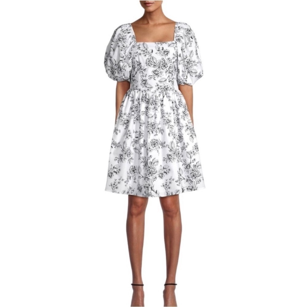 Rachel Parcell Poplin Dress Puff Sleeve